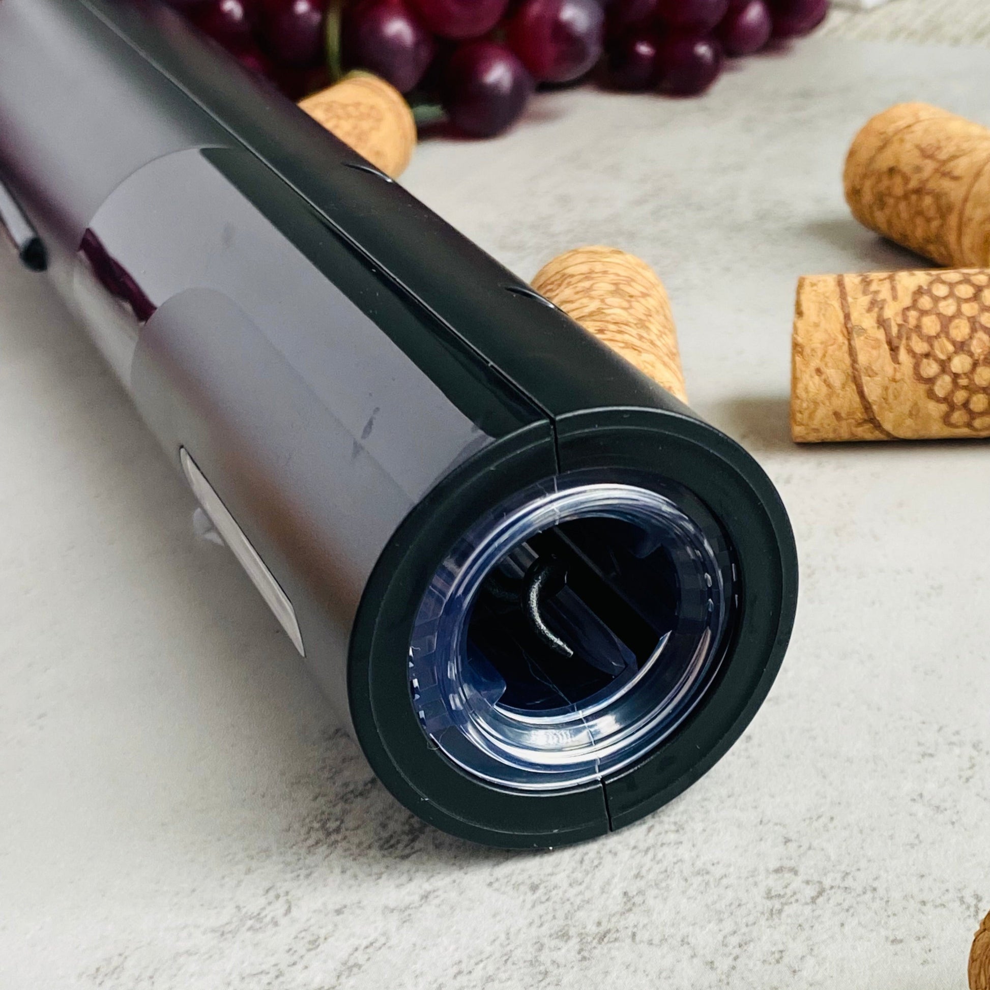 Black electric wine opener 