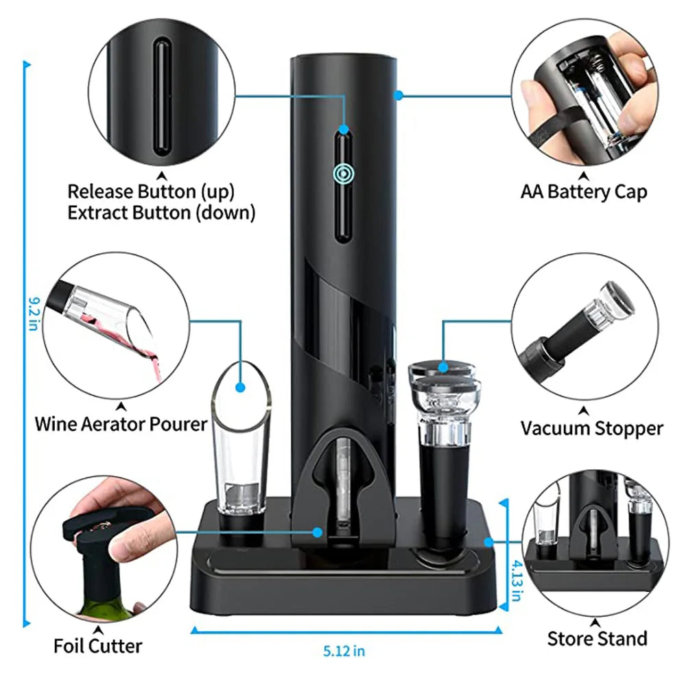 Electric Wine Opener Set with Base