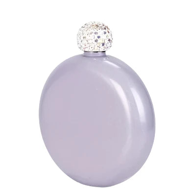 Purple hip flask with rhinestone top